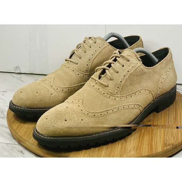 Fifth Avenue Other - Saks Fifth Avenue Blue Write Now Shoes Mens Size 10.5 Brown Suede Wingtip Oxford